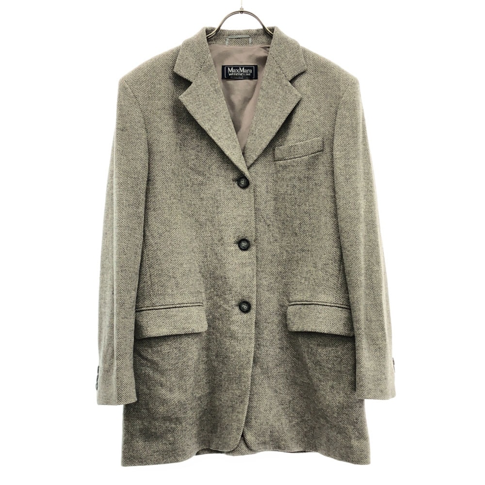マックスマーラ ウイークエンドライン イタリア製 ウールブレンド テーラードジャケット 42 グレー系 Max Mara WEEKEND LINE サイドベンツ レディース