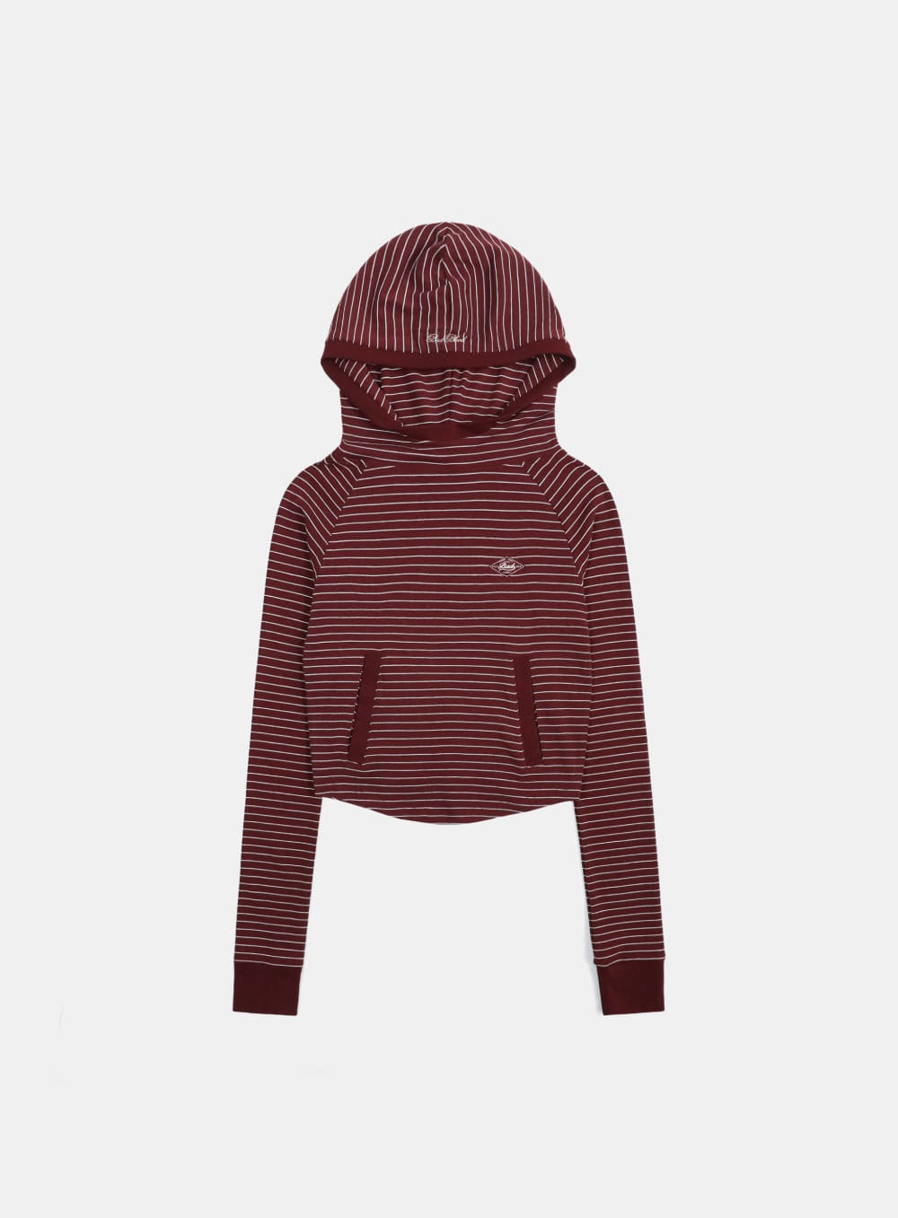 【BADBLOOD】 BEYOND SOFT HOOD SLIM FIT : STRIPE WINE
