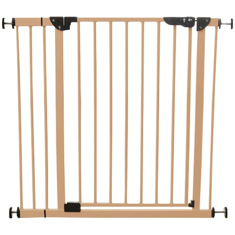 アイリスプラザ ベビーゲート 高さ78 取付幅70-91 拡張可能 安心安全ダブルロック機能 突っ張りタイプ サンドベージュ 70-91cm 自動開閉
