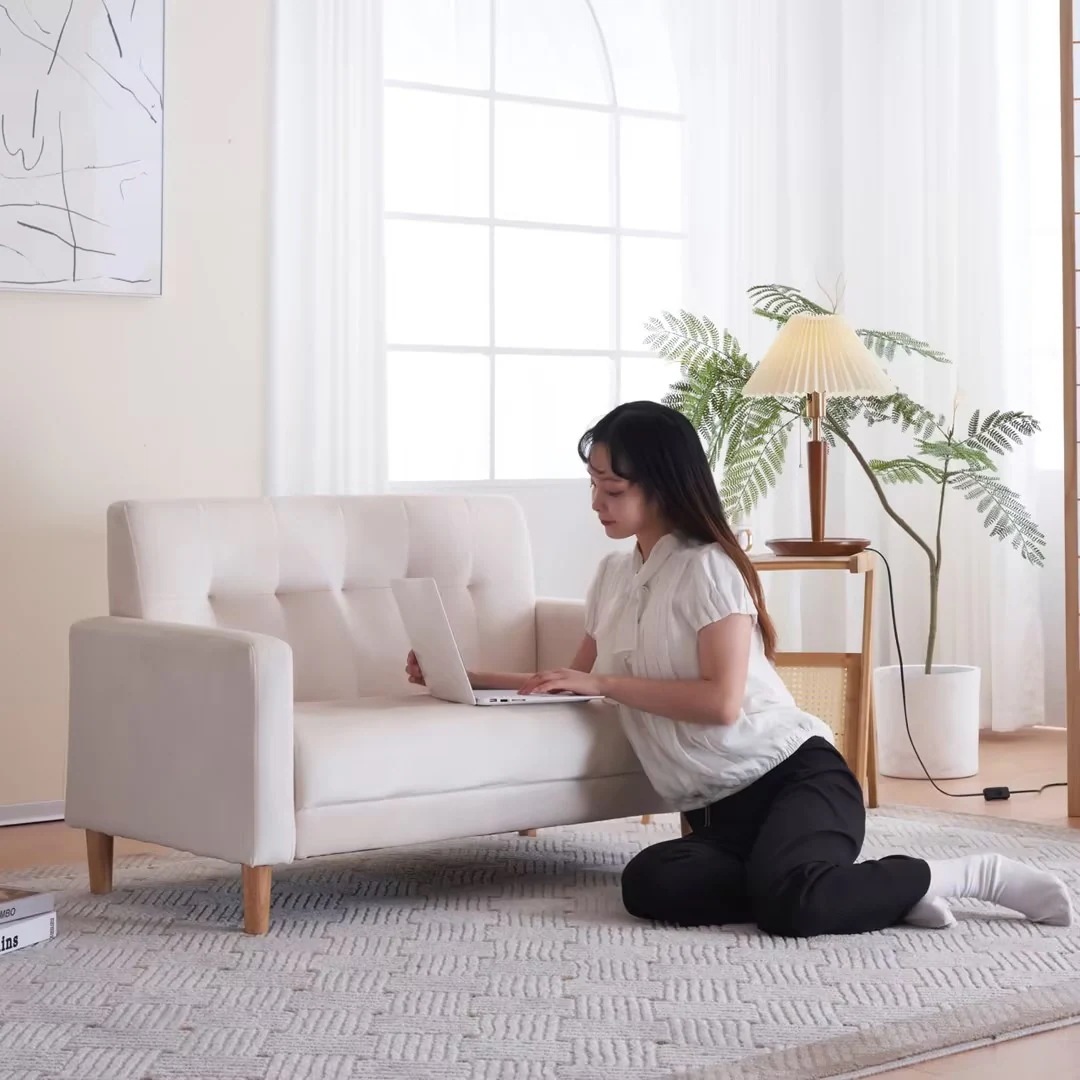 Hot!!!北欧風 2人掛け 快適性 ソファー 二人がけソファー 高級感 肌触りも良く 適度な弾力 天然木の脚 12,903円