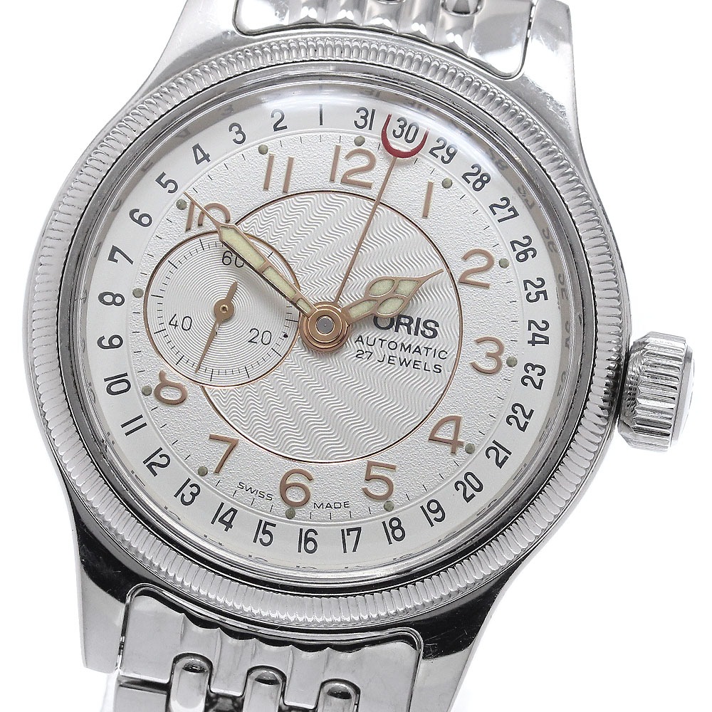 オリス ORIS 7462 ポインターデイト スモールセコンド 自動巻き ボーイズ _960023【中古】