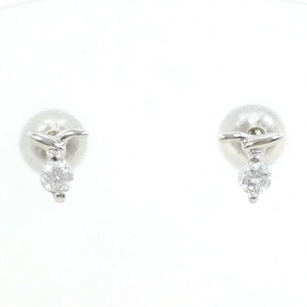 PT900 プラチナ ピアス ダイヤ 0.07 ×2 総重量約0.8g ジュエリー 中古
