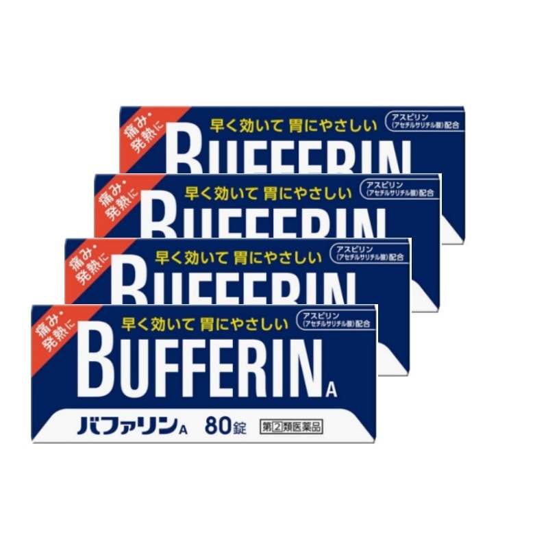 4個セット 【指定第2類医薬品】バファリンA 80錠(セルフメディケーション税制対象)【ライオン株式会社】