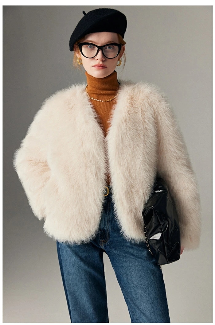 ファーコート レディース ファージャケット レディース アウター もこもこ 秋冬 冬 秋 ファー 毛皮コート 厚手 防寒 暖かい 大きいサイズ ゆったり 体型カバー おしゃれ かわいい カジュアル フ 6,698円