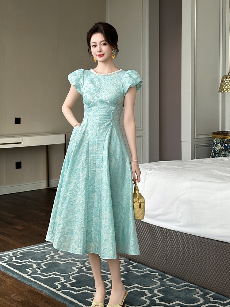 【JY.上品】2025 夏ワンピースお姫様 ウエスト引き締め着痩せドレス 気質 パーティー フォーマルキャバ 大人 同窓会 披露宴 卒業式 結婚式 演奏会 ウェディング メガ割