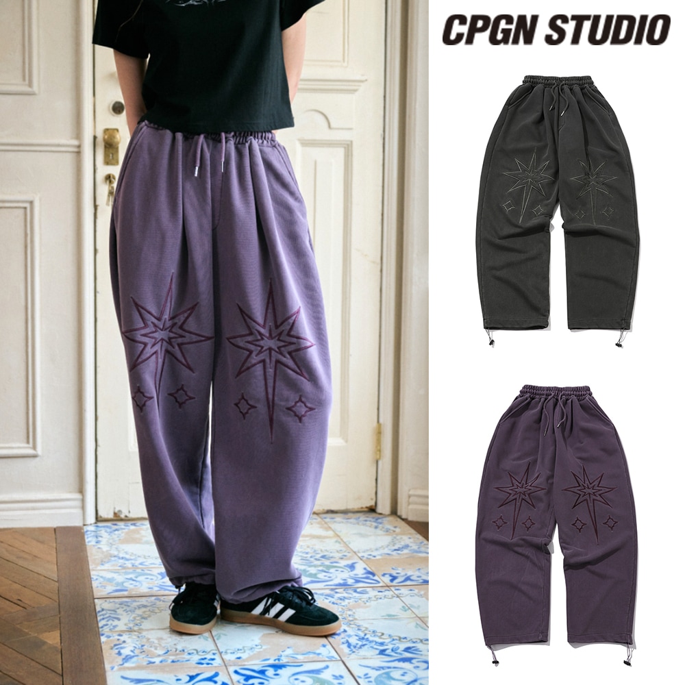 【CPGN STUDIO】 Half Star Pigment Balloon Sweatpants