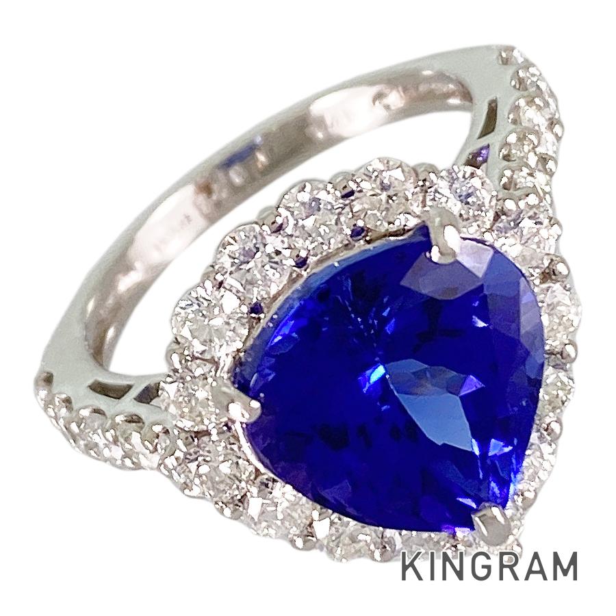 リング Pt950 タンザナイト ダイヤモンド 12号(52) sss【中古】