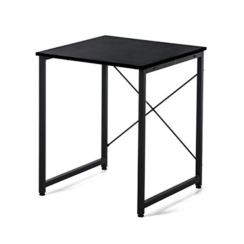サンワダイレクト シンプルワークデスク 幅60cm奥行60cm 組立簡単 モニターアーム対応 パソコンデスク ブラック 100-DESKF001BK