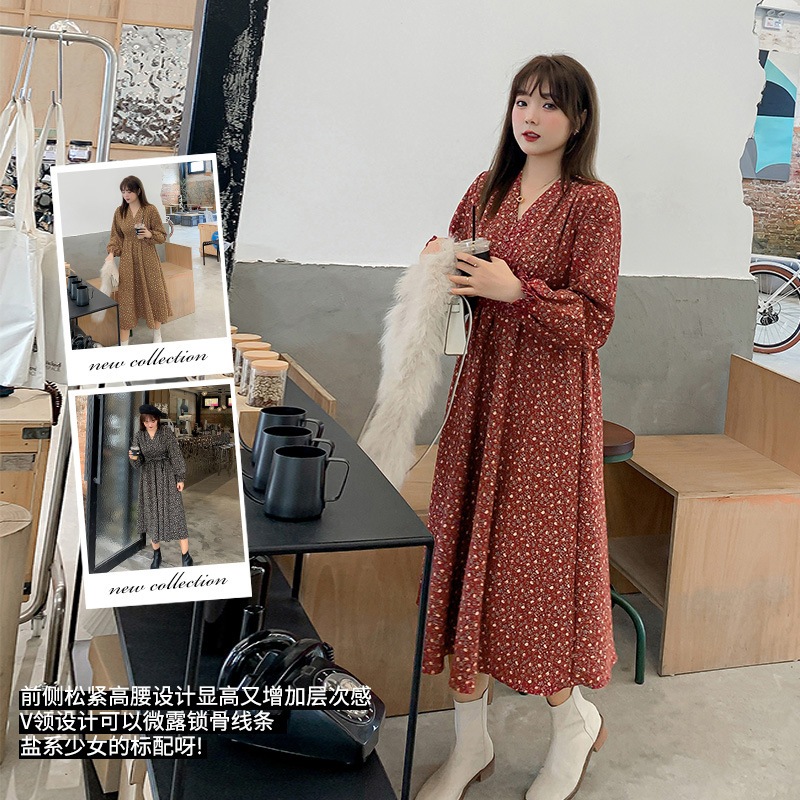 ワンピース ロング レディース 20代 チュニック 体型カバー aライン 膝丈 長袖 ひざたけ ゆっ