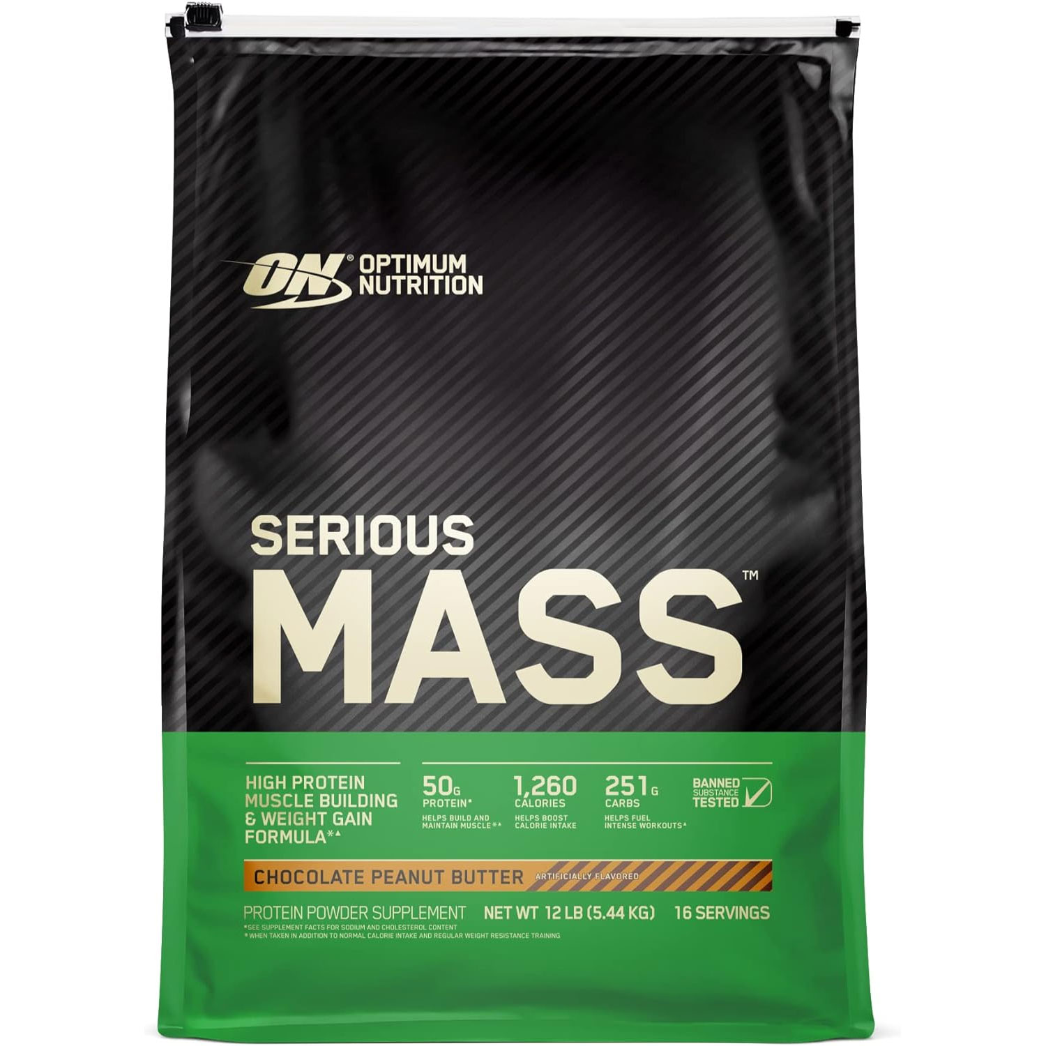 Optimum Nutrition Serious Mass, Chocolate Peanut Butter, 12 Pound 12,688円