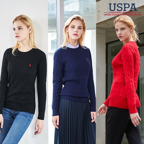 ユーエスピーエー FW ホワイトラベル オーガニック ケーブルニット 女性 1種