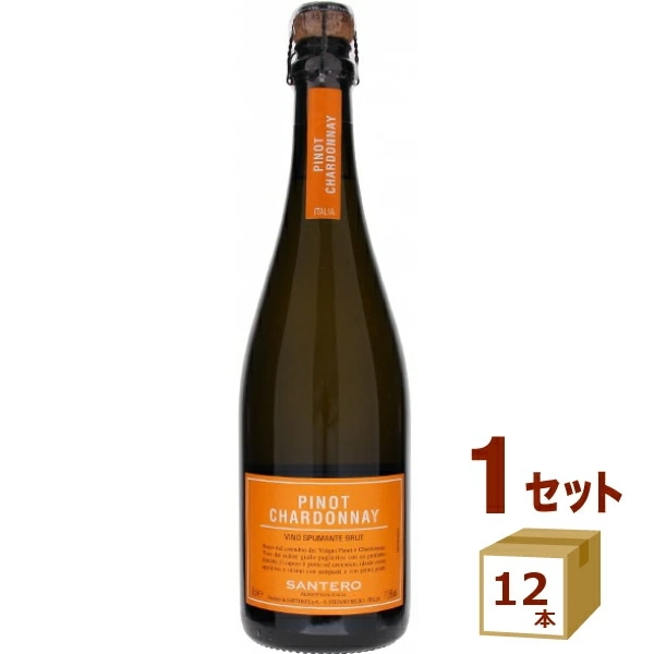 サンテロ ピノ シャルドネ スプマンテ スパークリング 辛口 白 ワイン 泡 イタリア 金賞 750ml×12本