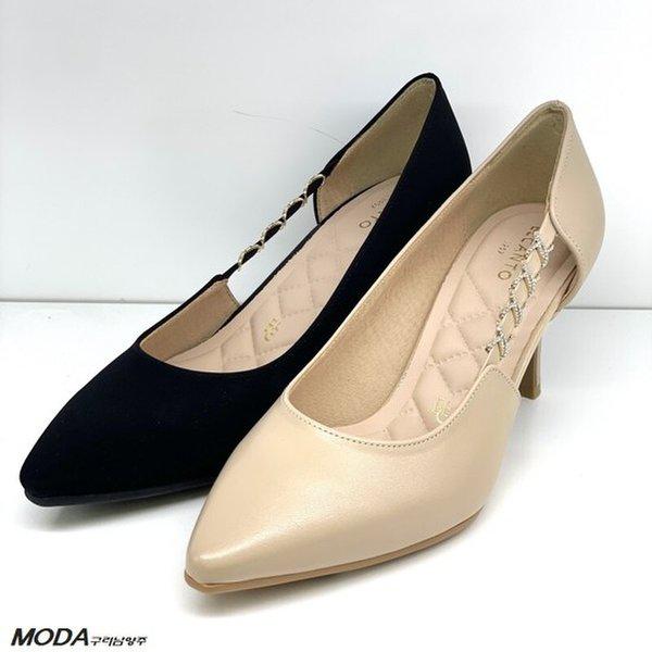軽量クッションUPシューズ 7CM 女性パンプス LCWD64U613_GN