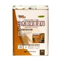 ニッペ ホームペイント 水性木部保護塗料 3L 11/チャコールブラック