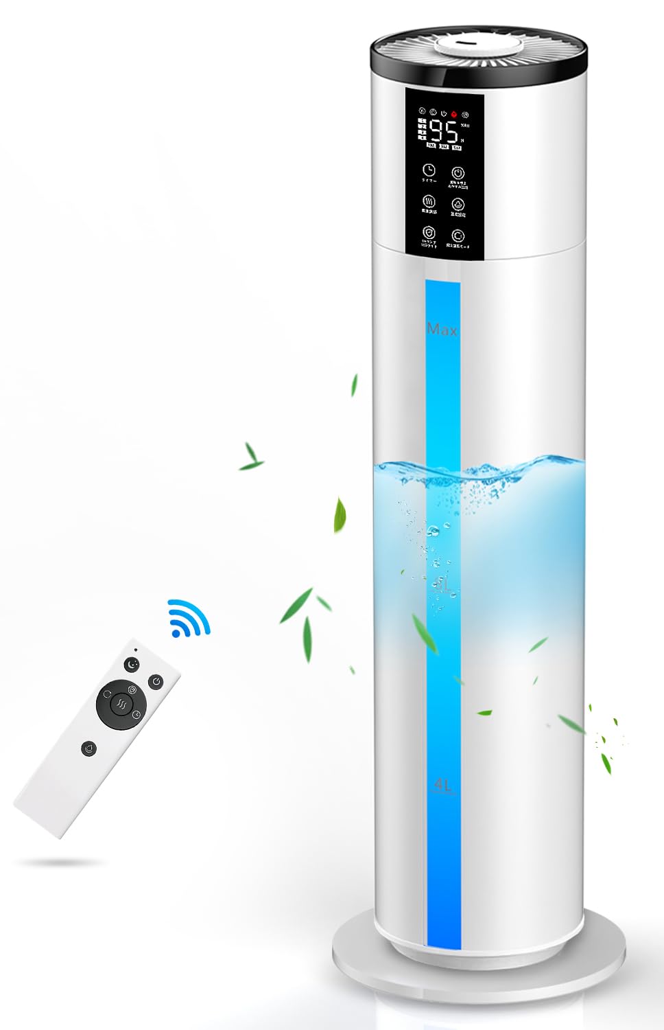 加湿器 大容量 13L タワー型【自動湿度調節&アロマ対応&省エネ】KLIFE加湿 器 超音波式 上から給水 加湿量350mL/h 連続72時間加湿 4段階ミスト調節 業務用加湿器 30dB静音 切タ