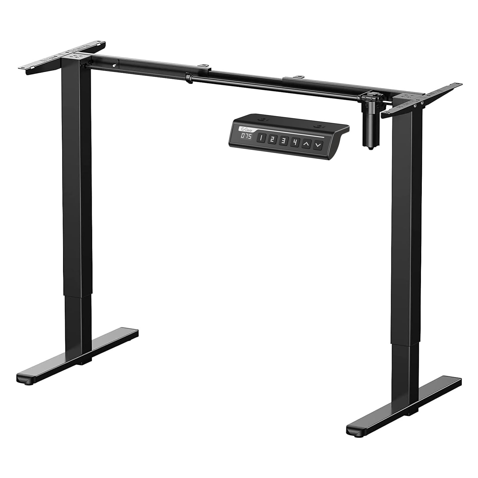 ErGear 電動 昇降式デスク スタンディングデスク 耐荷重80kg 高さメモリー機能 上下自動昇降 衝突検知 静音 収納フック付き パソコンデスク 机 pcデスク オフィスデスク 作業机 テレワー