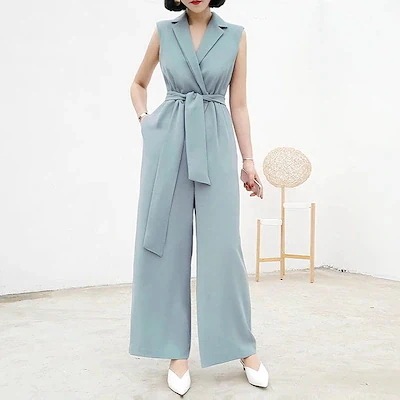 2025夏キャリア通勤気質OLハイウエストスリムで細見えワイドパンツプルオーバーパンツ