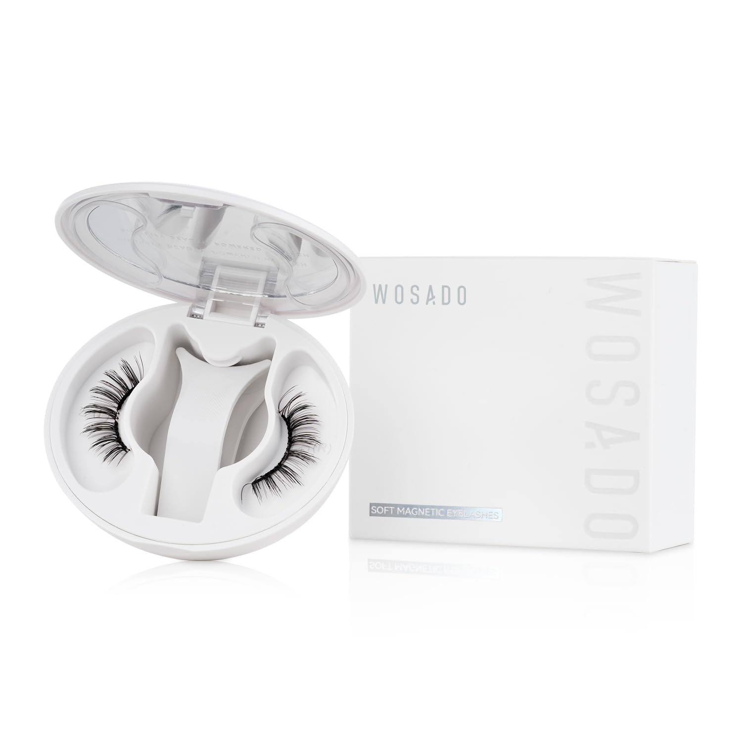 WOSADO マグネットつけまつ毛 一体型 No.17アイスクリスタルブラック磁気 つけまつげ 接着剤不要ふんわりすっぴん感再利用可能濃いメイク向き