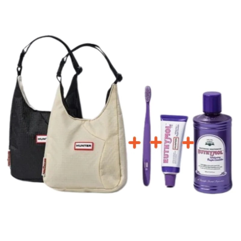[新作]ユシモール ホワイトニング シナジー企画(ミニホーボーバッグランダムカラー+パープル美白歯みがき106g+パープルマウスウォッシュ500mL+パープル歯ブラシ) #hunter