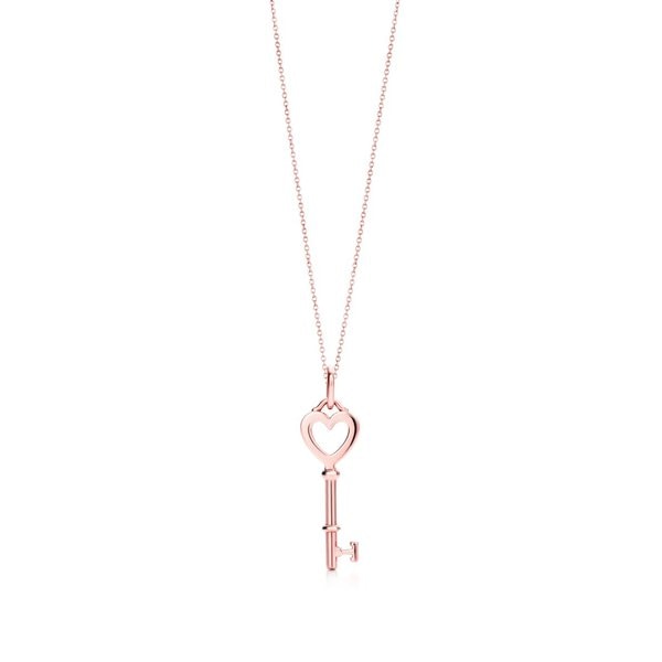 ティファニー TIFFANY ネックレス ローズゴールド 18K ハート キー チェーン51cm
