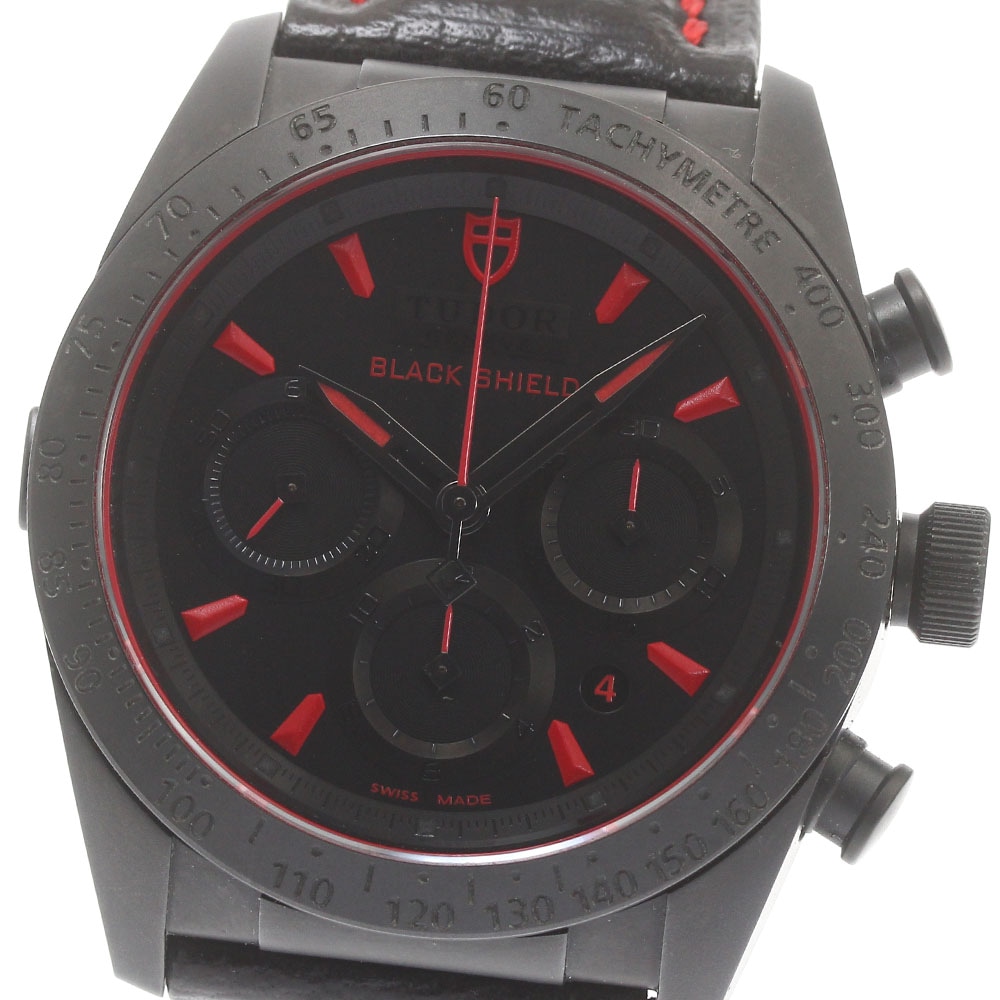 チュードル TUDOR 42000C ファストライダー ブラックシールド クロノグラフ 自動巻き メンズ 良品 _871613【中古】