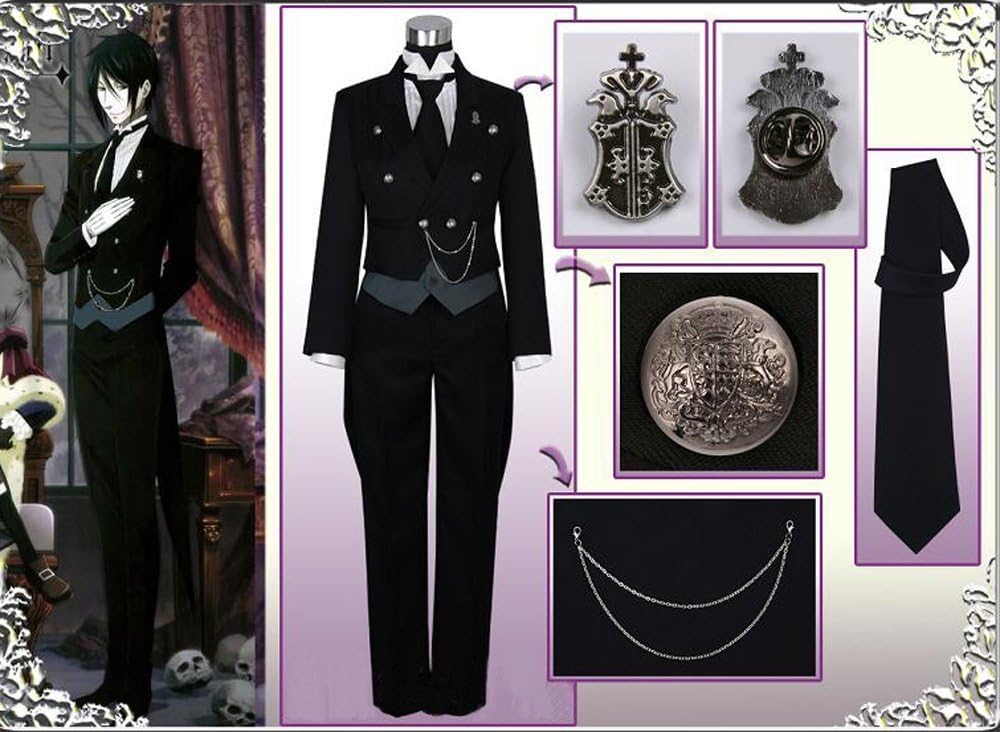 黒執事 黒執事2 黒執事 コスプレ セバスチャン くろしつじ衣装 黒執事コスム 黒執事コスプ Kuroshitsuji 執事 アニメ セバスチャン燕尾服 コスプレコスム320000629