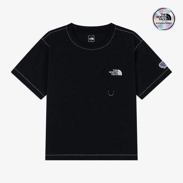 [キッズ公式] NT7US07S キッズ アップホールド ポケット Tシャツ BLACK