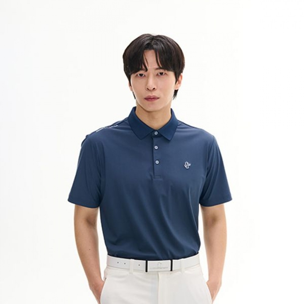 [ルイカステル] メンズトリコットショルダーロゴプリント YOKO Tシャツ