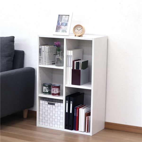 カラーボックス 約幅58.7cm 収納棚 接着剤 目隠しシール付き 可動棚 ホームボックス