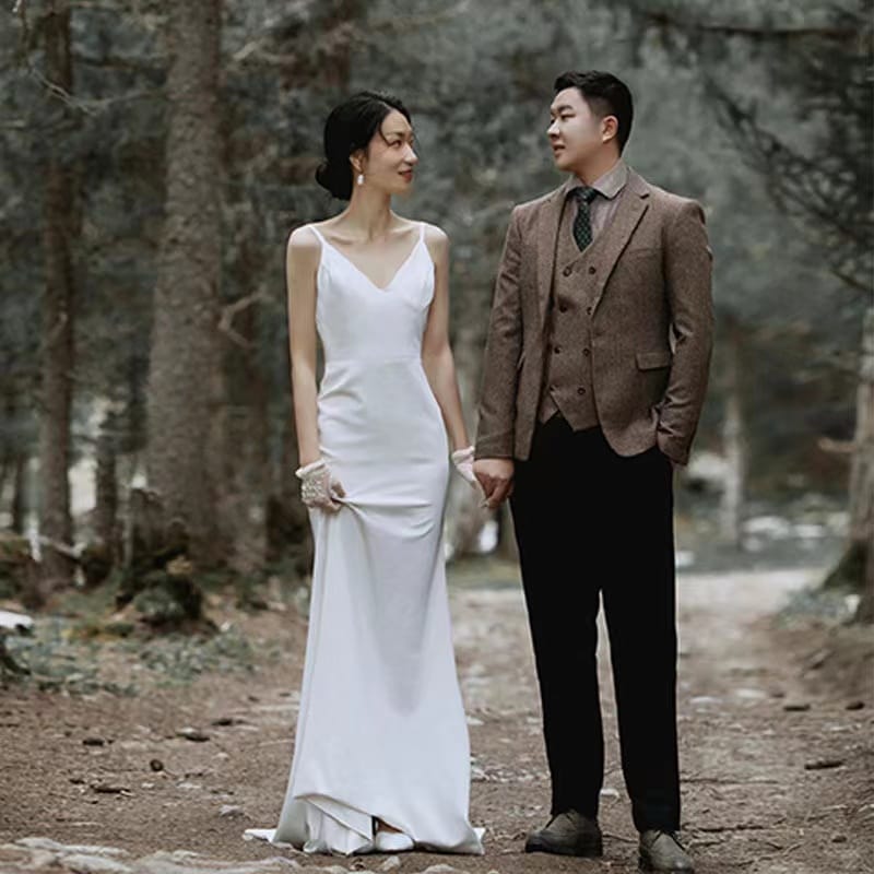 新品ウェディングドレス ウエディングドレス白 パーティー セクシー露背 花嫁ロングドレス 結婚式 トレーンライン 二次会 フォームドレス お呼ばれ 挙式hs6519