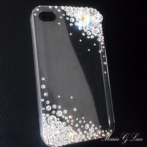 iPhoneXs カバー ケース デコ shine Partial bijou スマホケース スマホカバー レディース シンプル