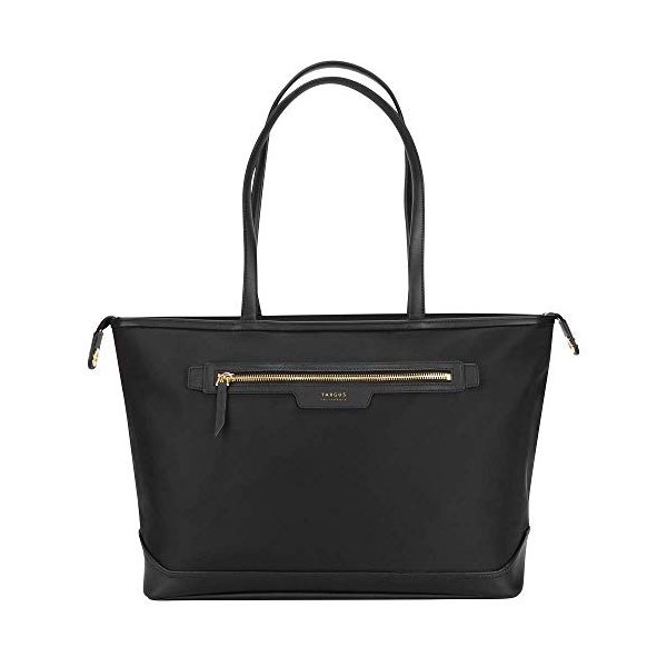 Targus Newport East-West Tote Bag with Sleek Water Resistant Nylon Work Shoulder Bag Design， Long Ca