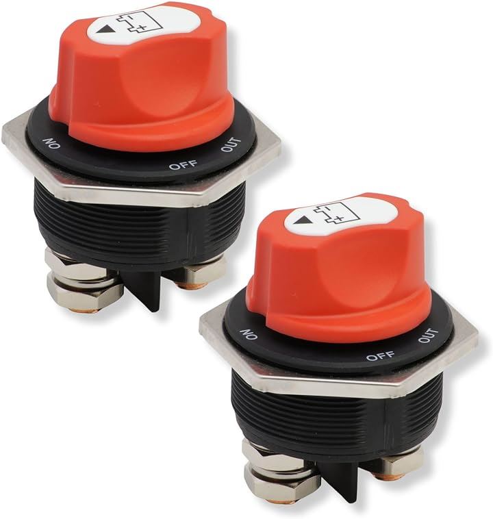 バッテリー 切替スイッチ キルスイッチ カットターミナル カットオフスイッチ バッテリー上がり防止 32V DC 300A 2個( 300A_2)