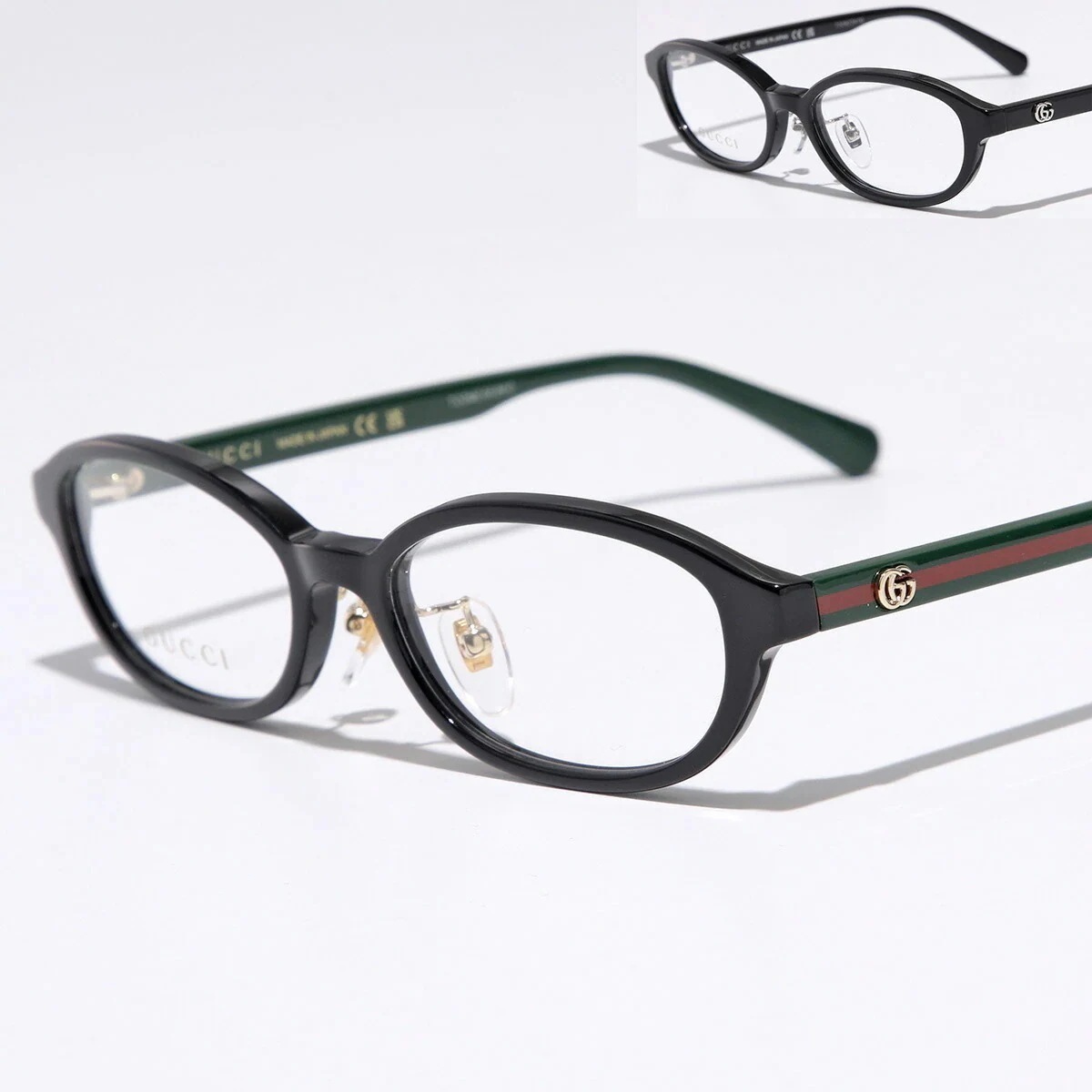 GUCCI グッチ メガネ GG0930OJ レディース オーバル型 セルフレーム フルリム 黒縁 めがね 眼鏡 クリングスタイプ メタルロゴ アイウェア カラー2色