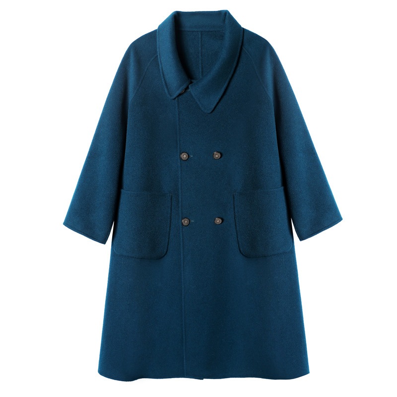 秋冬のリバーシブルコート女長ゆったりヘボン小柄ラシャファーコート