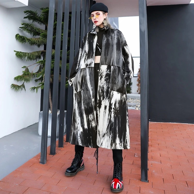 アウター レディースヨーロッパ風長袖パーカー秋の新作ゆったりレトロ港風立領カーディガンのジャケットを染めるコート レディース 冬