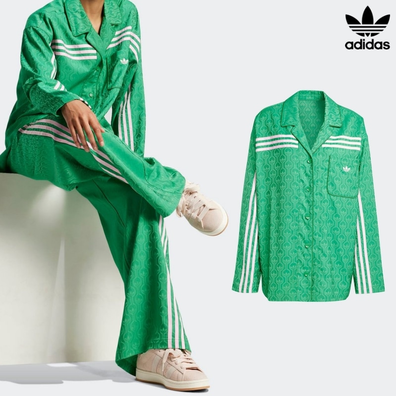 [ADIDAS] アディダス レディース 70s シャツ / GREEN
