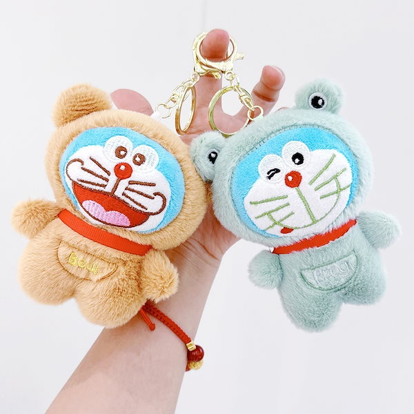 Qoo10] かわいいぬいぐるみドラえもんのキーホルダ