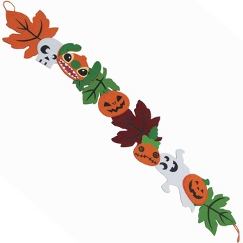 [2点セット] ハロウィンフェルトビッグガーランドスティッチパンプキン 【 インテリア 雑貨 ガーランド ライト イルミネーション 装飾品 ディズニーグッズ ディズニー公式ライセンス 飾り 光る 電飾