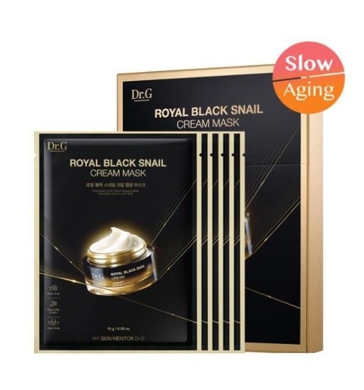 ロイヤルブラック スネイルクリーム マスク 10枚/保湿ラッピングマスク/弾力ケア/栄養マスク/スネイルマスク