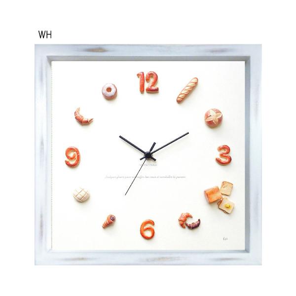 壁掛け時計 おしゃれ パン アート かわいい ナチュラル 北欧 素朴 ハンドクラフト ウォールクロック