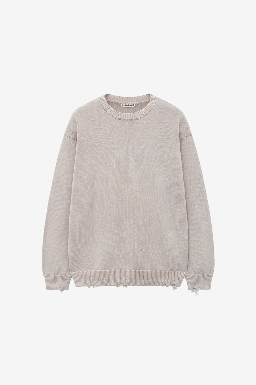 【INSILENCE】 STONE WASHED PULLOVER : BEIGE
