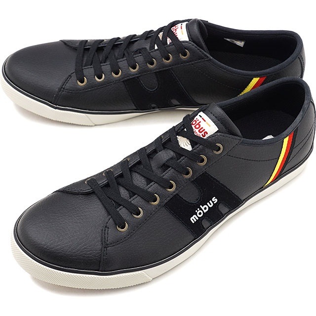 超人気高品質 メンズ Mobus モーブス スニーカー Fw19 日本正規品 M 18t ブラック系 Black レザー Essen エッセン カジュアル オプション2 43 26 5cm