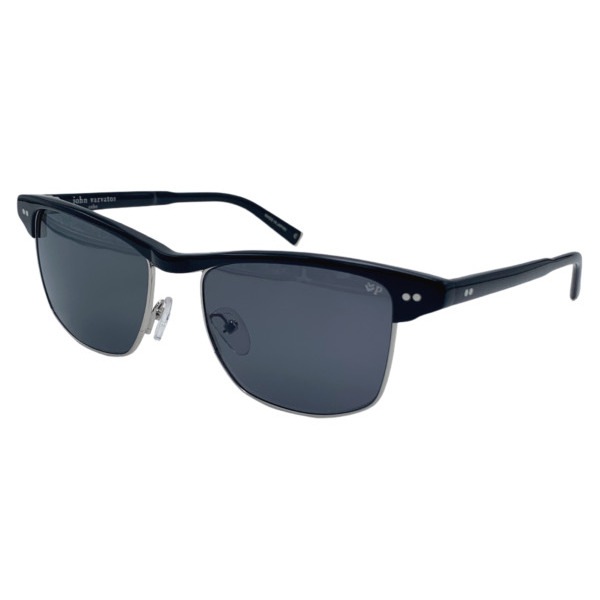 サングラス John Varvatos Sunglasses V606 54mm Black Silver Grey Polarized - Made in Japan