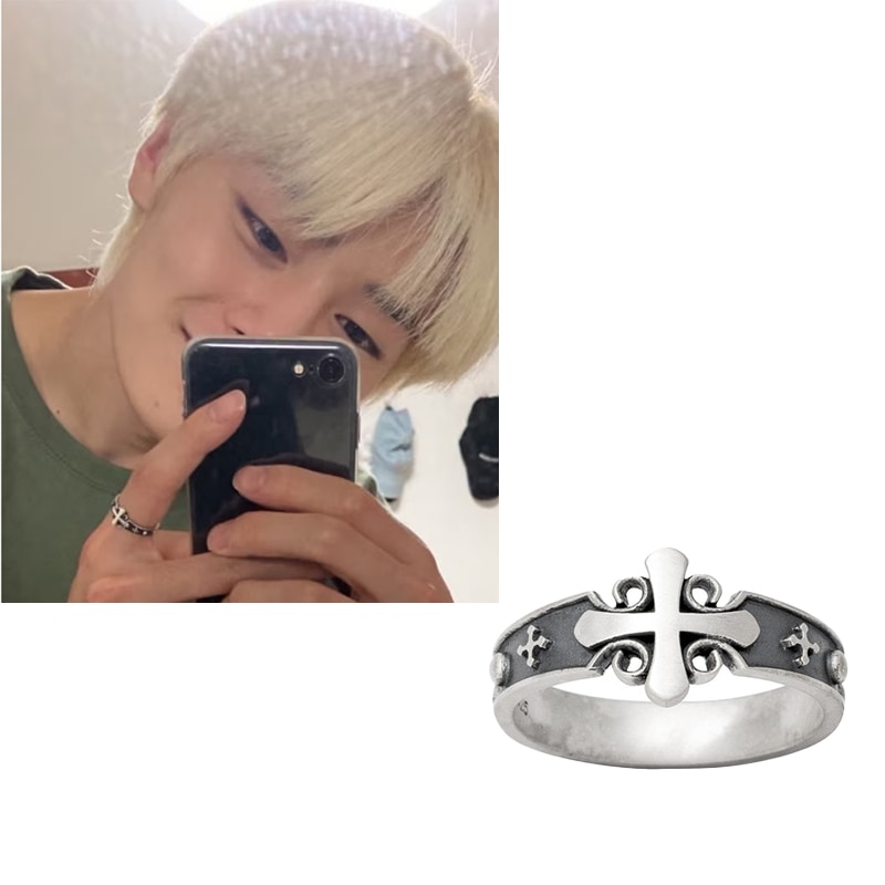 [Rosarium] Stray Kids アイエン 着用 アンティークアレクロザリオリング Silver925 韓国商品