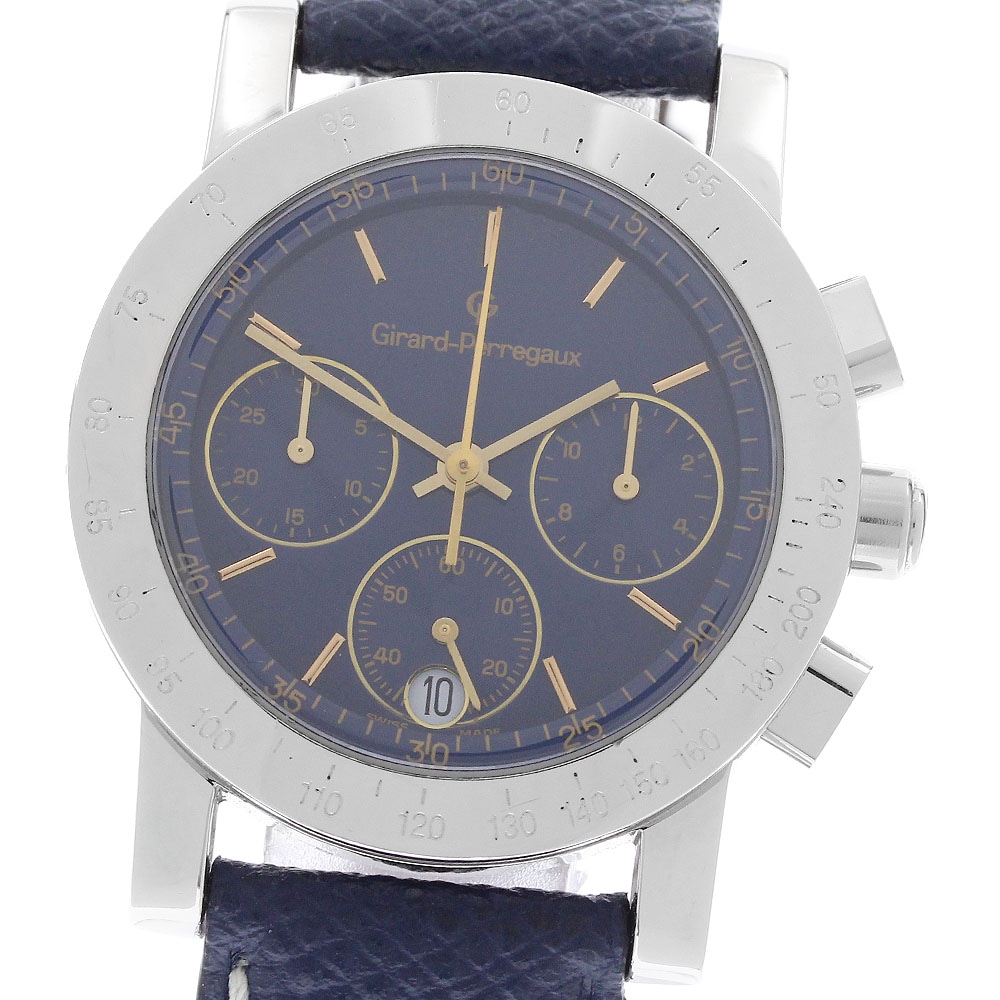 ジラール・ペルゴ GIRARD PERREGAUX Ref.7700 7001 デイト クロノグラフ クォーツ メンズ _962750【中古】