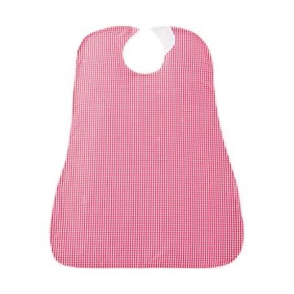 （まとめ）カネモ商事 LOr食事用エプロンギンガムチェックレッド 1セット（5枚）(×3セット)