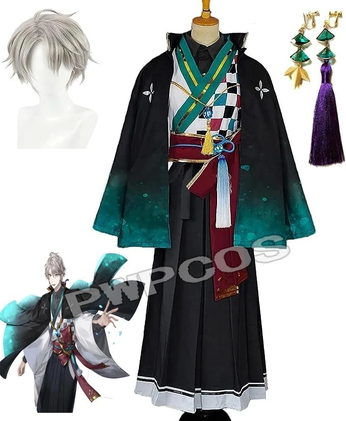 【一部分3日内出荷】コスプレ ハロウィン イヤリング付き 大人用 仮装 変装 コスチューム VTuber バーチャルYouTuber コスプレ衣装 セットアップ 和服 浴衣 甲斐田晴 イベント用品