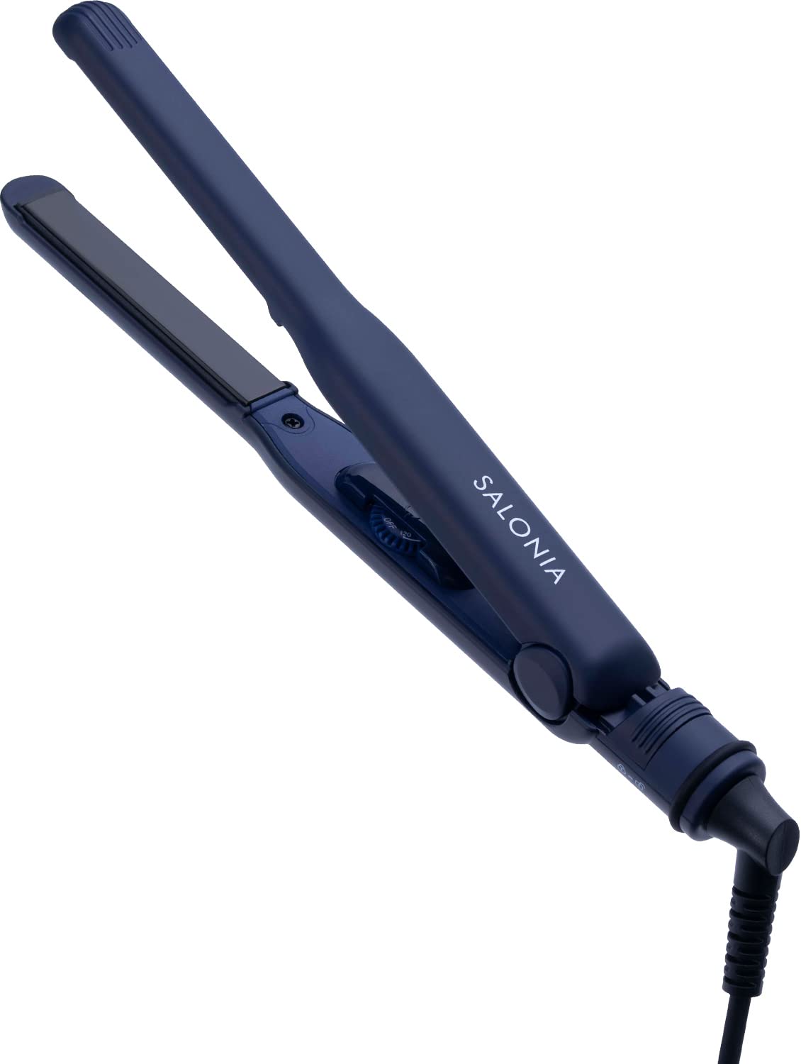 SALONIA サロニア ストレートアイロン ヘアアイロン 15mm 耐熱ポーチ付 海外対応 SL-004SNV ネイビー