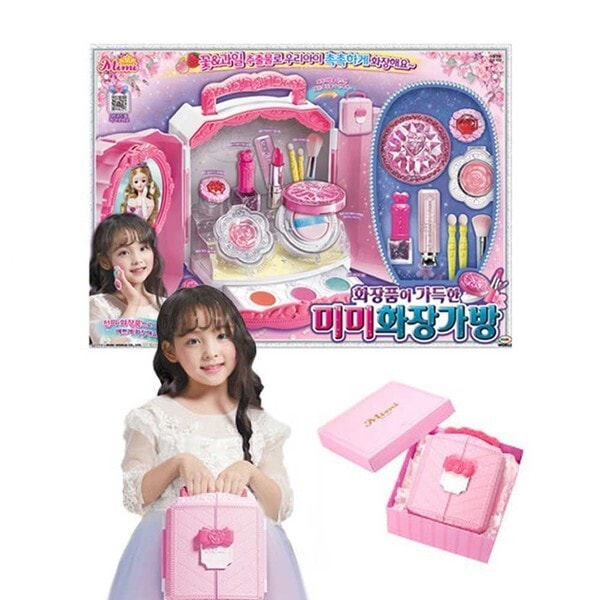 子供 チーク リップスティック メイクアップバッグ 女の子 化粧遊び